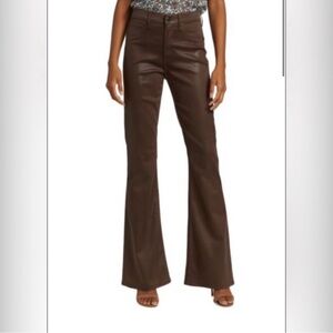💕SOLD💕Veronica Beard Flared Beverly Jeans Chocolate Brown Coated 27